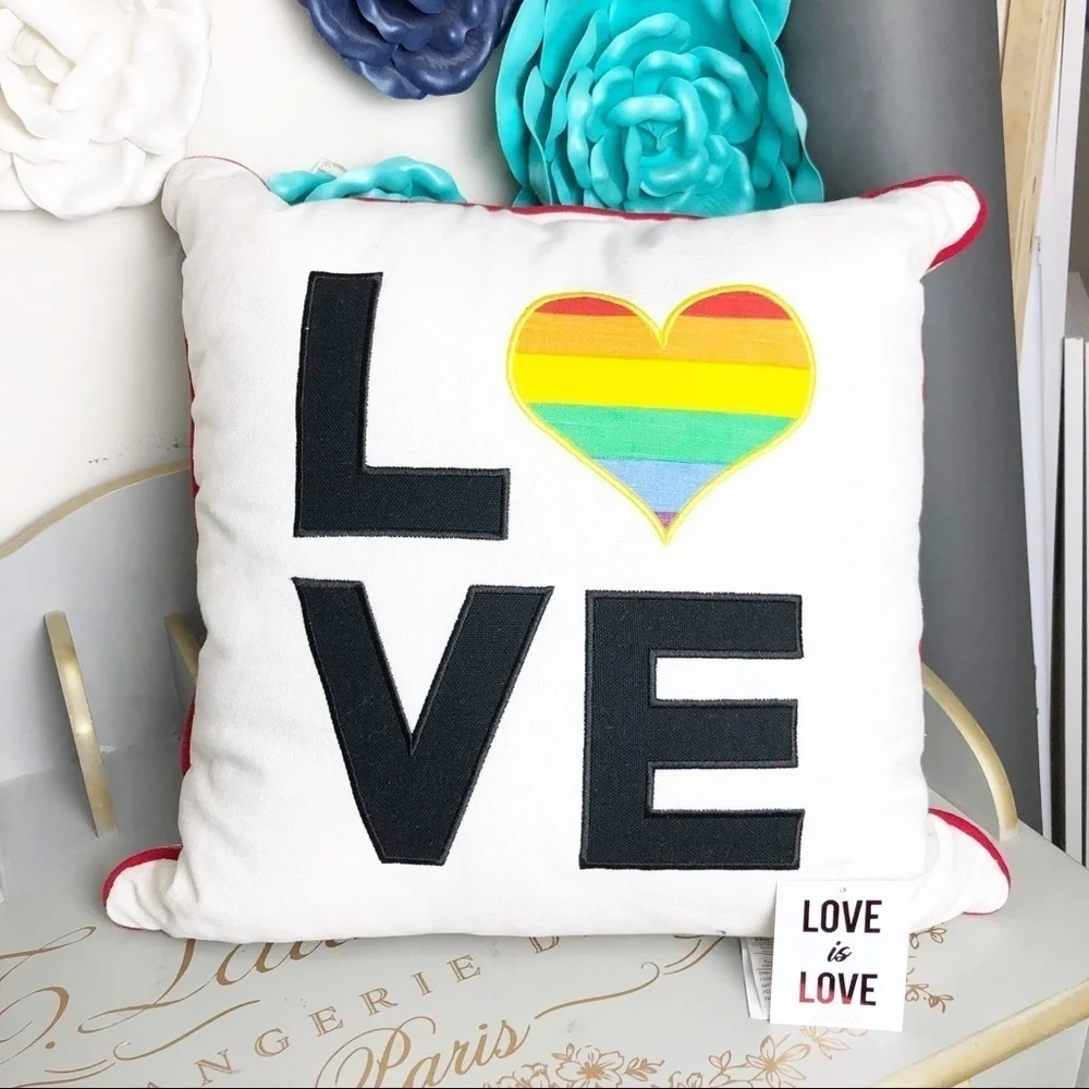 LOVE is love pride pillow